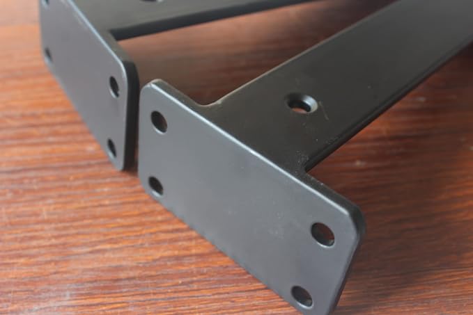 16 Pack - 5 inch Black Hidden L Shelf Bracket Iron Floating Shelf Brackets - Image 4