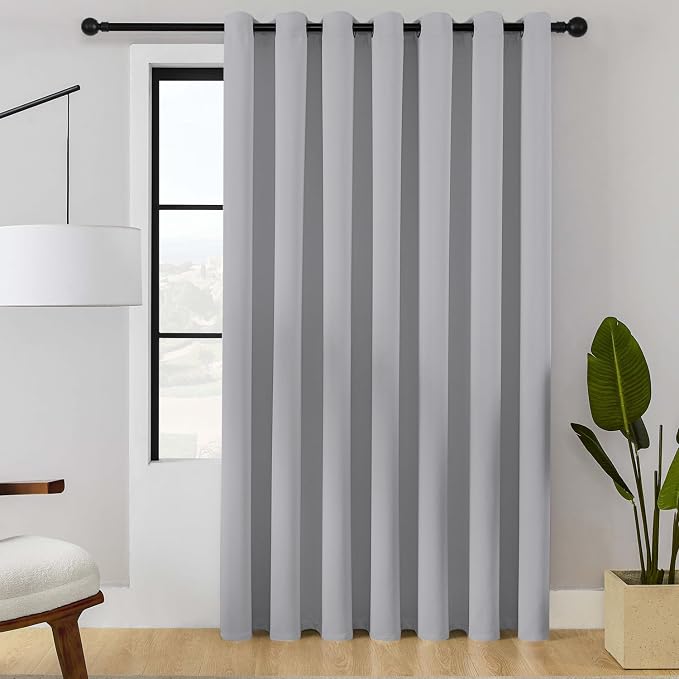 ChrisDowa Room Divider Curtain 108 Inches Long, Wide Blackout Sliding Door by ChrisDowa