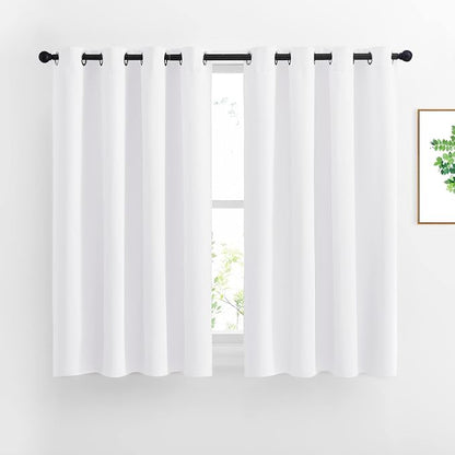 NICETOWN White Small Window Curtain 54 inches Length by NICETOWN