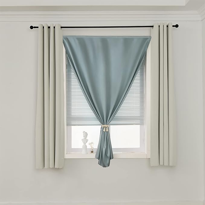 AJAZZ self Adhesive Portable 100% Blackout Curtains Simple and Easy to - Image 6