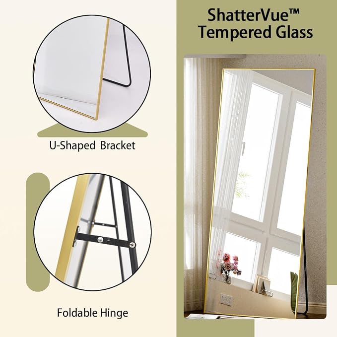 BEAUTYPEAK Full Length Mirror, Bedroom - Image 2