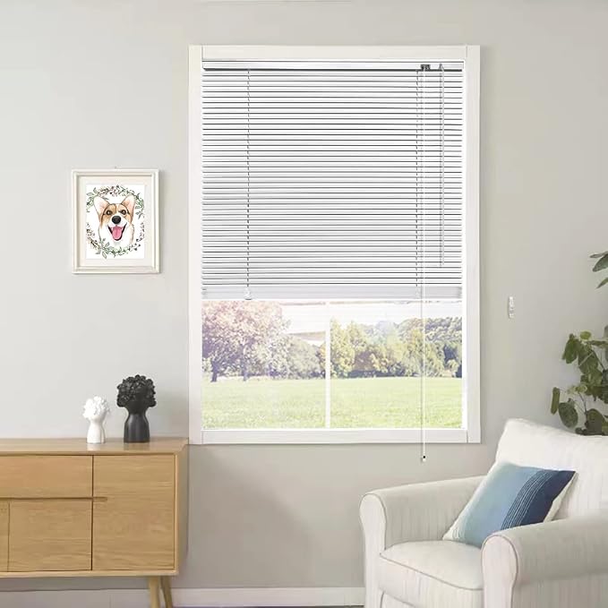 YIIBAII Mini Blinds Suitable for 23" W x 64" H Windows 1" Aluminum Horizontal by YIIBAII