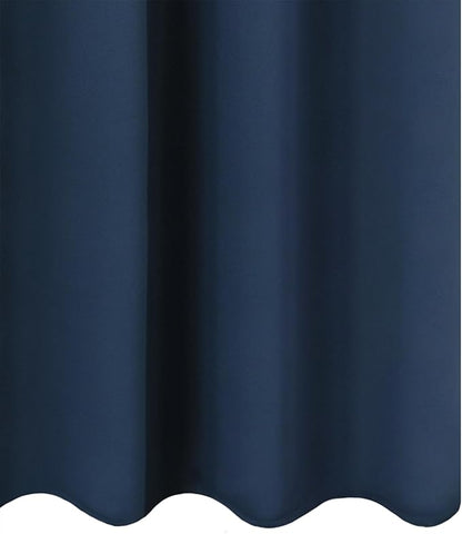 LEMOMO Blackout Curtains 52 x 120 Inch Long Navy Blue Curtains Set of 2 Panels - Image 8