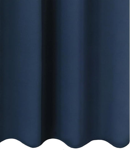 LEMOMO Blackout Curtains 52 x 120 Inch Long Navy Blue Curtains Set of 2 Panels - Image 8