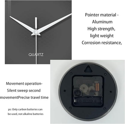XFM Modern Wall Clock 20 Inch Large Grey Wall Clocks Battery Operated Gray - Image 7
