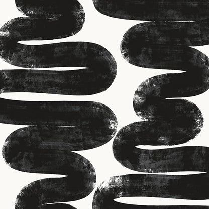 Tempaper x Bobby Berk White & Black Wiggle Room Removable Peel and Stick by TempaperCo