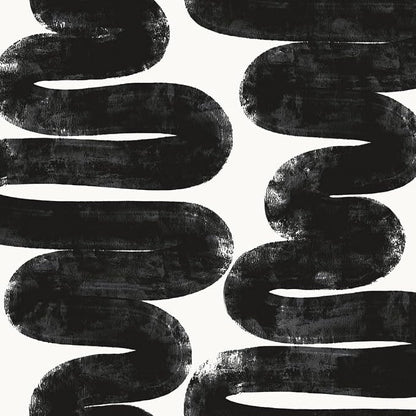 Tempaper x Bobby Berk White & Black Wiggle Room Removable Peel and Stick by TempaperCo