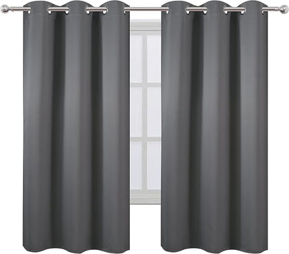 LEMOMO Frost Grey Blackout Curtains 34 x 63 Inch Length/Set of 2 Curtain - Image 2