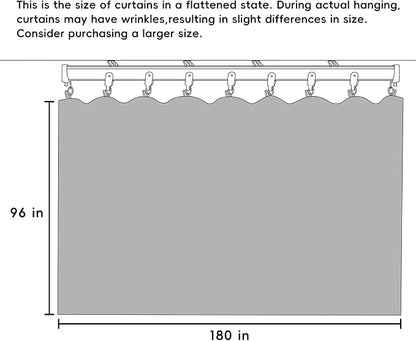 Hoeflife Room Divider Curtains Blackout Floor to Ceiling Curtain - Image 7