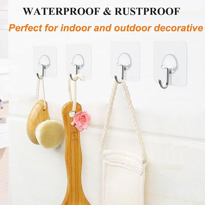 FOTYRIG Adhesive Hooks Heavy Duty, 15lb 180 Degree Rotating Wall Sticky Hooks - Image 5