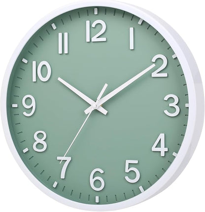Wall Clocks Battery Operated 12 inch Modern Wall Clock, Silent Non Ticking Wall - Image 2