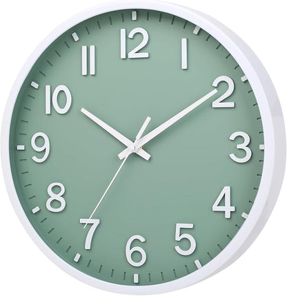 Wall Clocks Battery Operated 12 inch Modern Wall Clock, Silent Non Ticking Wall - Image 2