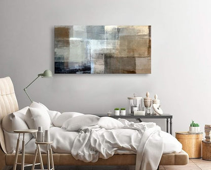 Baisuart Canvas Prints Abstract Wall Art Print Paintings Grey and Brown - Image 2