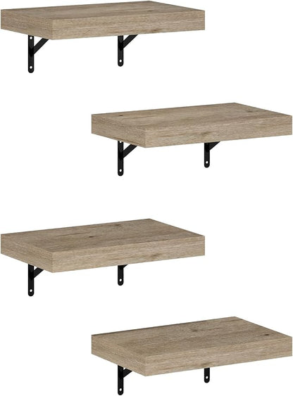 Furinno Tanna Floating Shelves for Wall Set of 4, 15-Inch Wall Shelf, Wall - Image 5