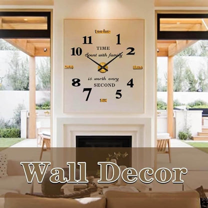 VANGOLD Giant Wall Clock for Living Room Decor, Decorative Wall Clocks Battery - Image 2