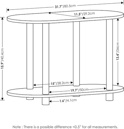 Furinno Turn-N-Tube Display Shelf, 4-Tier Oval Book Shelf, Storage Shelves - Image 2