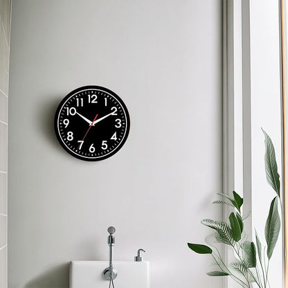DAXSMY Wall Clock Black Battery Operated 10 Inch Simpel Silent Non Ticking - Image 7