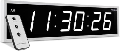 Ivation Oversized Large Digital Wall Clock by Ivation