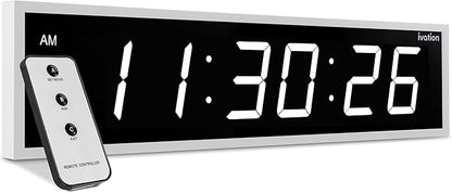 Ivation Oversized Large Digital Wall Clock by Ivation