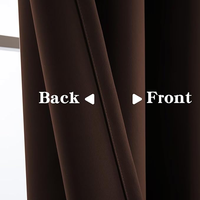 IGEMAEVE Blackout Curtains 96 Inch Length 2 Panels Set, Grommet Energy Saving - Image 3