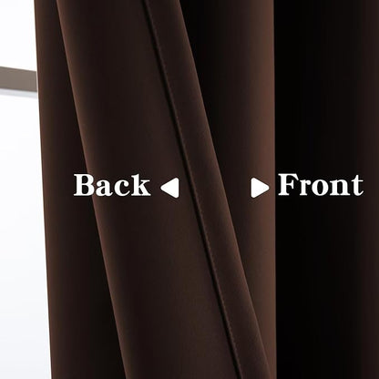 IGEMAEVE Blackout Curtains 108 Inch Length 2 Panels Set, Grommet Energy Saving - Image 3