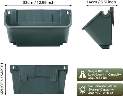 24 Pack Vertical Garden Planter, 13 inch Wall Mounted Planter - Image 3