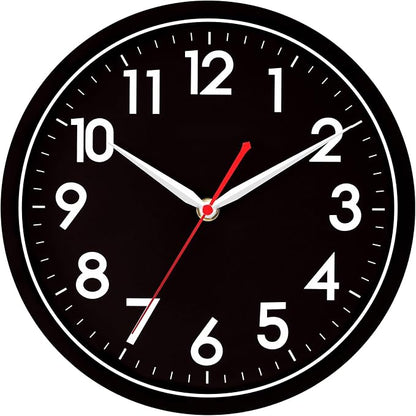 AKCISOT Wall Clock Modern Black Silent Non Ticking Wall Clocks Battery Operated - Image 2