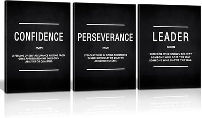 KAWAHONE Motivation Wall Poster Framed, Inspirational Leader Confidence by KAWAHONE