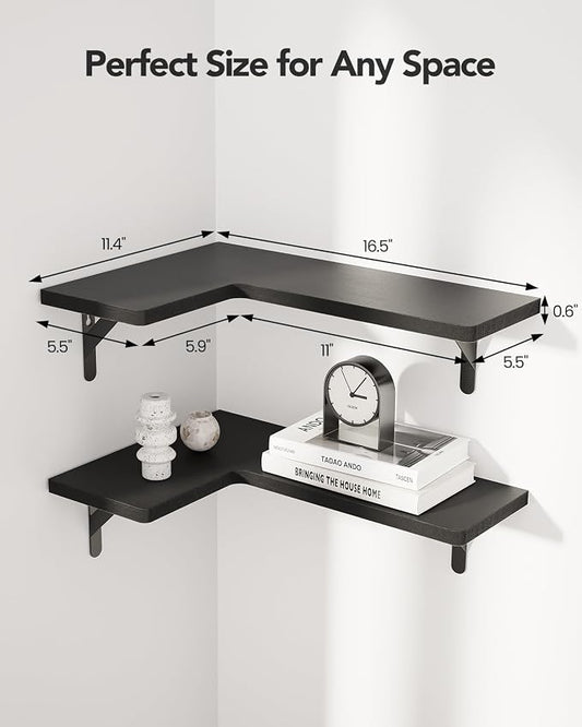 AMADA HOMEFURNISHING Corner Floating Shelves, Shelves - Image 2