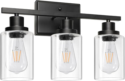 Ascher Bathroom Vanity Light Fixtures, 3 Light Wall Sconces Lighting - Image 9