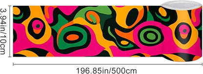 HOMETITUTE Wallpaper Border Peel and Stick Wall Border Colorful Pop Art - Image 3