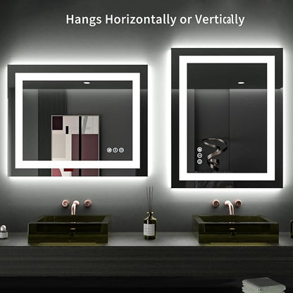 LOAAO 28"X32" LED Bathroom Mirror - Image 8
