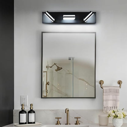 360° Rotate LED Bathroom Vanity Light Fixtures, 1300LM Acrylic Matte Black - Image 8