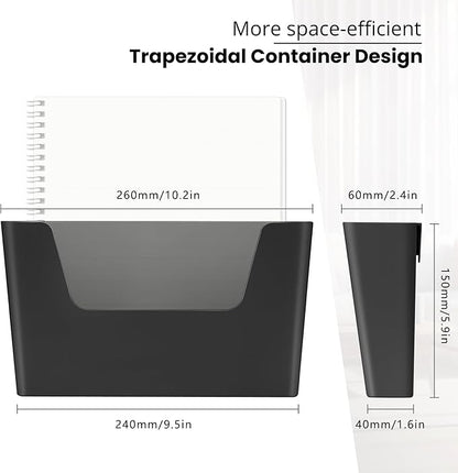 YOHOM Adhesive File Holder Plastic Document Folder Door No Drilling Mount Mail - Image 2