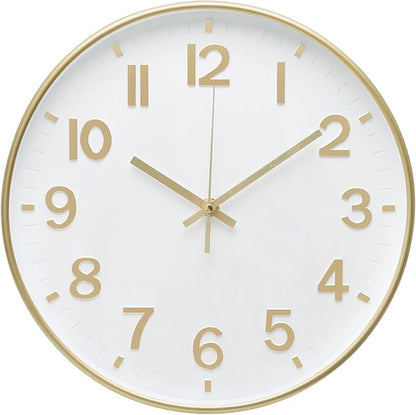Wall Clock Modern Simple Quartz Decorative Clock Non-Ticking Silent Battery by BAKBRAND