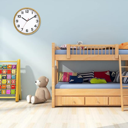 SIN&MI Wall Clock 9 Inch Battery Operated Silent Non-Ticking Wall Clock Modern - Image 5