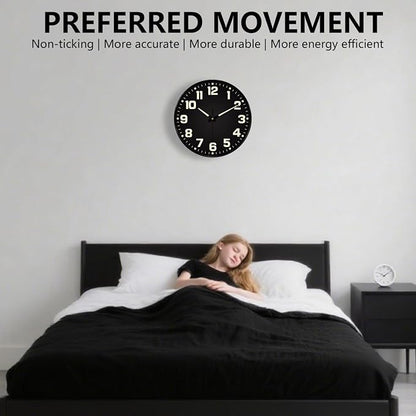 12 Inch Silent Wall Clocks Battery Operated, Glow in The Dark Wall Clock - Image 6