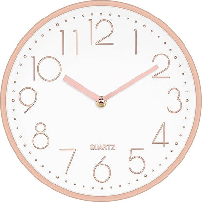 Foxtop Modern Wall Clock 10 Inch Non-Ticking Silent Battery Operated Round by Foxtop