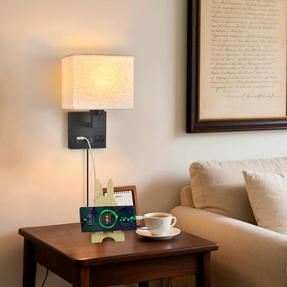 Bedside Wall Lamp for Bedroom, Plug in Wall Sconce - Image 3
