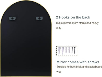 Arched Bathroom Mirror for Wall, HD Glass Over Sink for Bathroom - Image 5