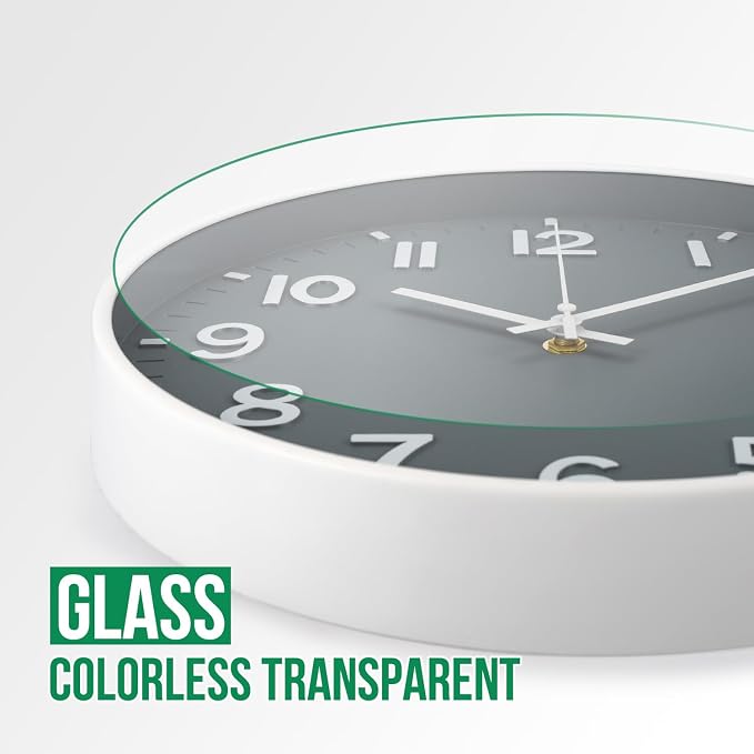 Wall Clock Modern Simple Quartz Decorative Clock Non-Ticking Silent Battery - Image 5