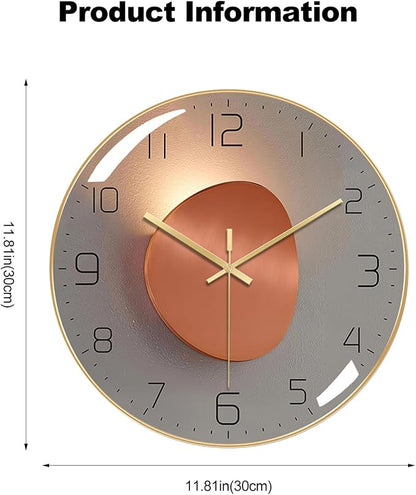 Ergocar Silent Modern Metal Clock, Art Deco Clock, Suitable - Image 7