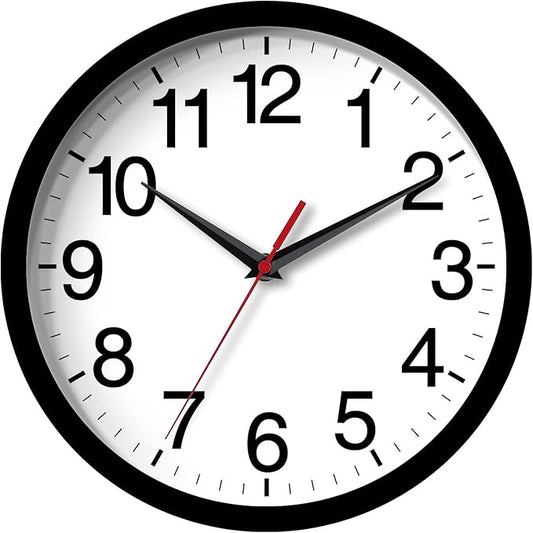 Rohioue Wall Clock Modern 8 Inch Battery Operated Silent Non Ticking Small by RohioueWallClock