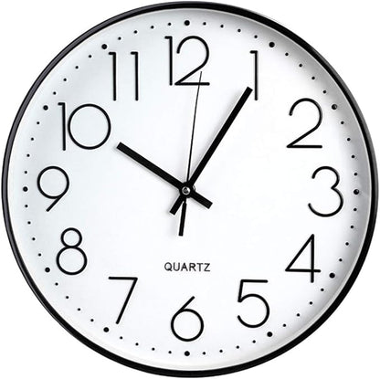 Tosnail 12 Inch Large Non Ticking Wall Clock, Round Silent Battery Operated by Tosnail