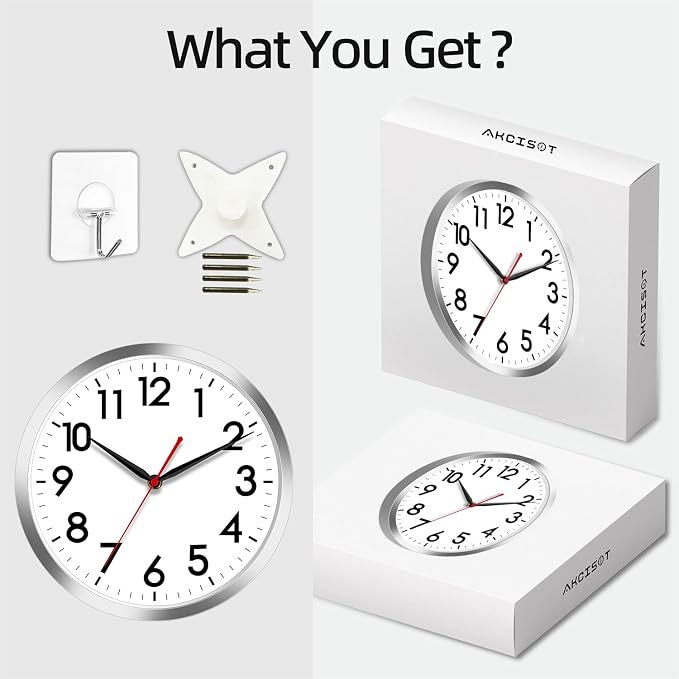 AKCISOT Wall Clock 14 Inch Large Silent Wall Clocks Battery Operated - Image 7