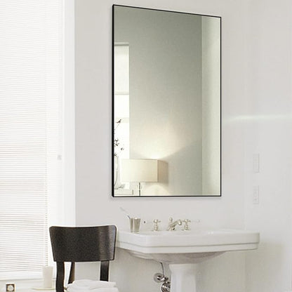Modern Simple Black Frame 40x24Inch Mirror by Unknown