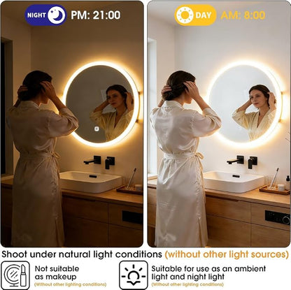 20 Inch Round LED Bathroom Mirror - Image 6