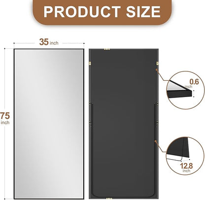 Delma Full Length Standing Mirror, Large Floor Mirror - Image 7