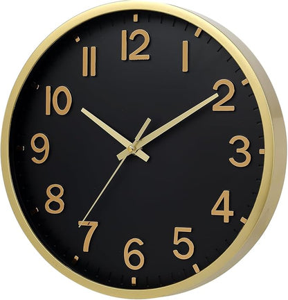 Wall Clocks Battery Operated 12 inch Modern Wall Clock, Silent Non Ticking Wall - Image 2