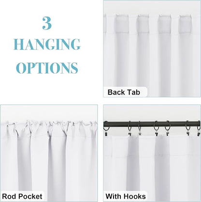 RYB HOME Blackout Curtains for Living Room, Back Tab & Rod Pocket Top - Image 6